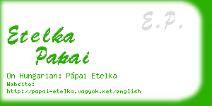 etelka papai business card